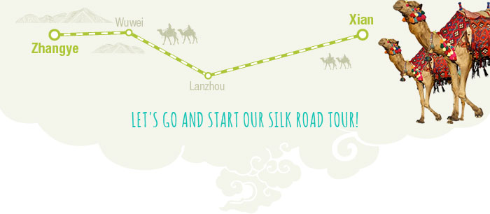Xian to Zhangye Silk Road Map