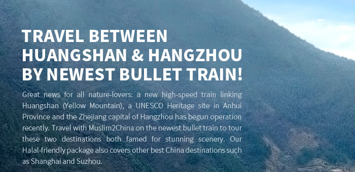 Travel between Huangshan and Hangzhou by Newest bullet Train!