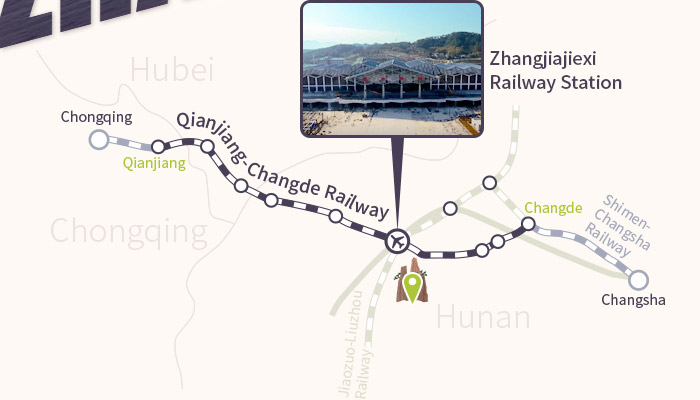 Zhangjiajie Bullet Train Map